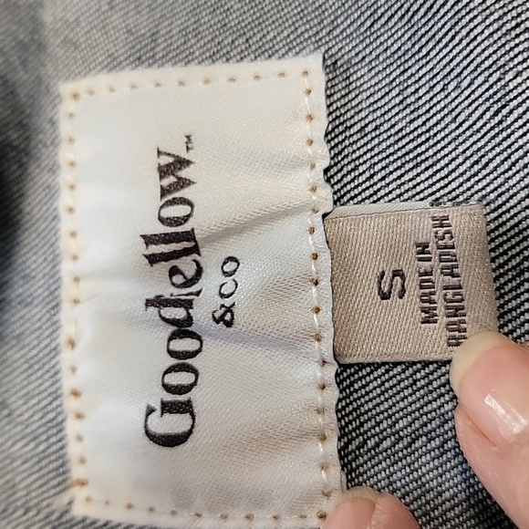 Goodfellow & Co Size S Med-Dk Wash Denim Trucker Jacket Excellent Used Condition - Picture 11 of 12